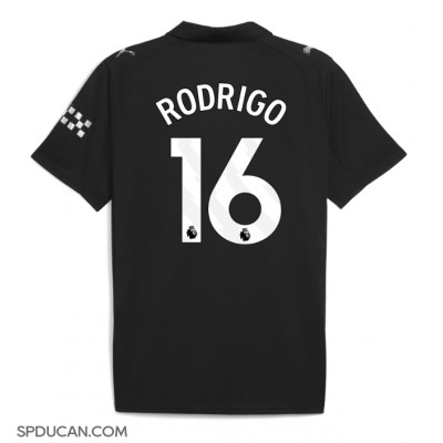 Muški Nogometni Dres Manchester City Rodri Hernandez #16 Gostujuci 2025-26 Kratak Rukav Muški Nogometni Dres Manchester City Rodri Hernandez #16 Gostujuci 2025-26 Kratak Rukav